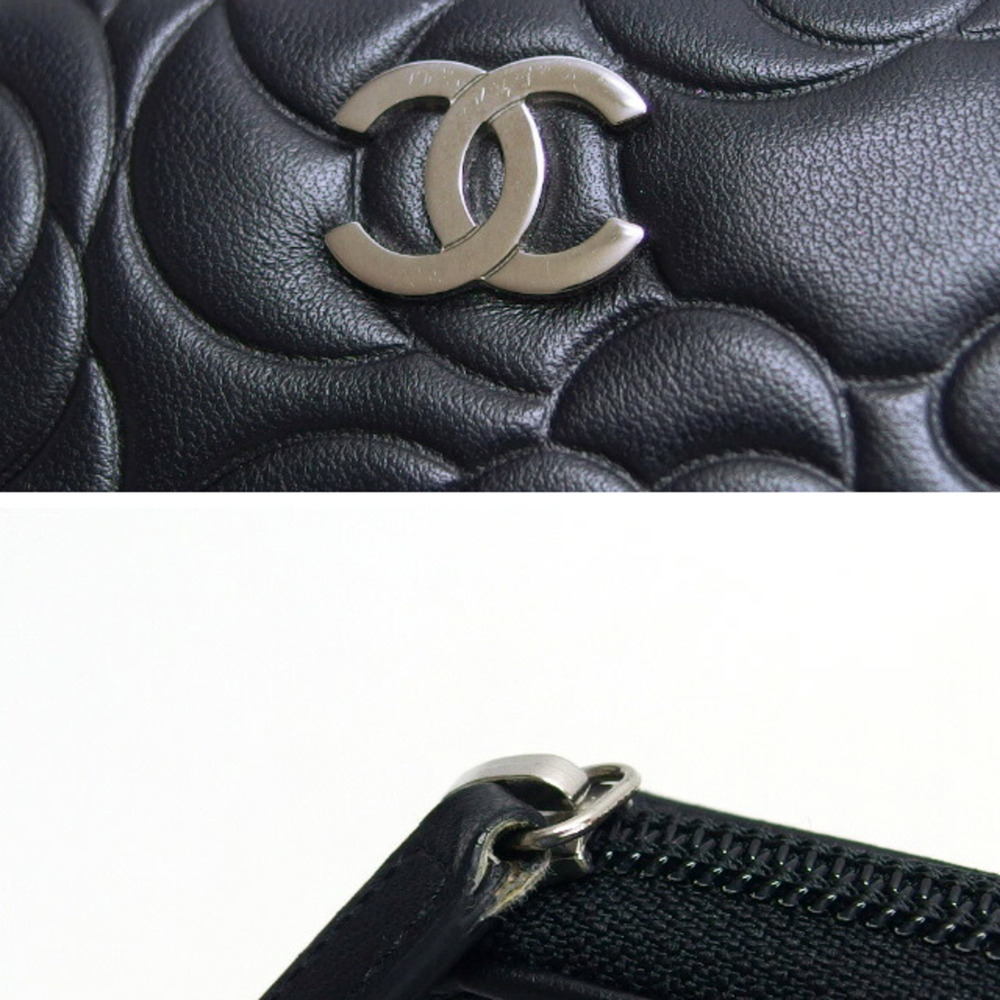 CHANEL Black Lambskin Leather Wallet - Picture 8 of 11